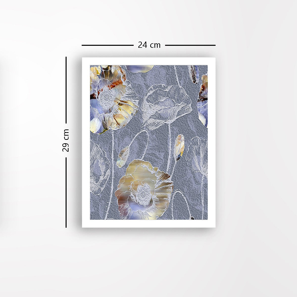 Quadro Decorativo MDF Emoldurado - Arte Multicolor 24x29cm com Moldura de Madeira 2cm