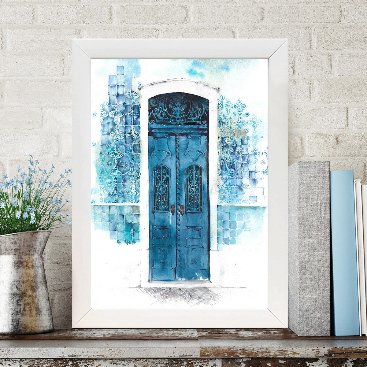 Quadro Decorativo MDF Emoldurado - Arte Multicolor 24x29cm com Moldura de Madeira 2cm