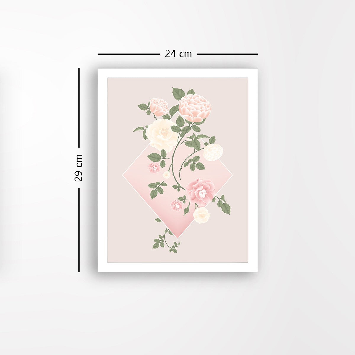 Quadro Decorativo MDF Emoldurado - Arte Multicolor 24x29cm com Moldura de Madeira 2cm