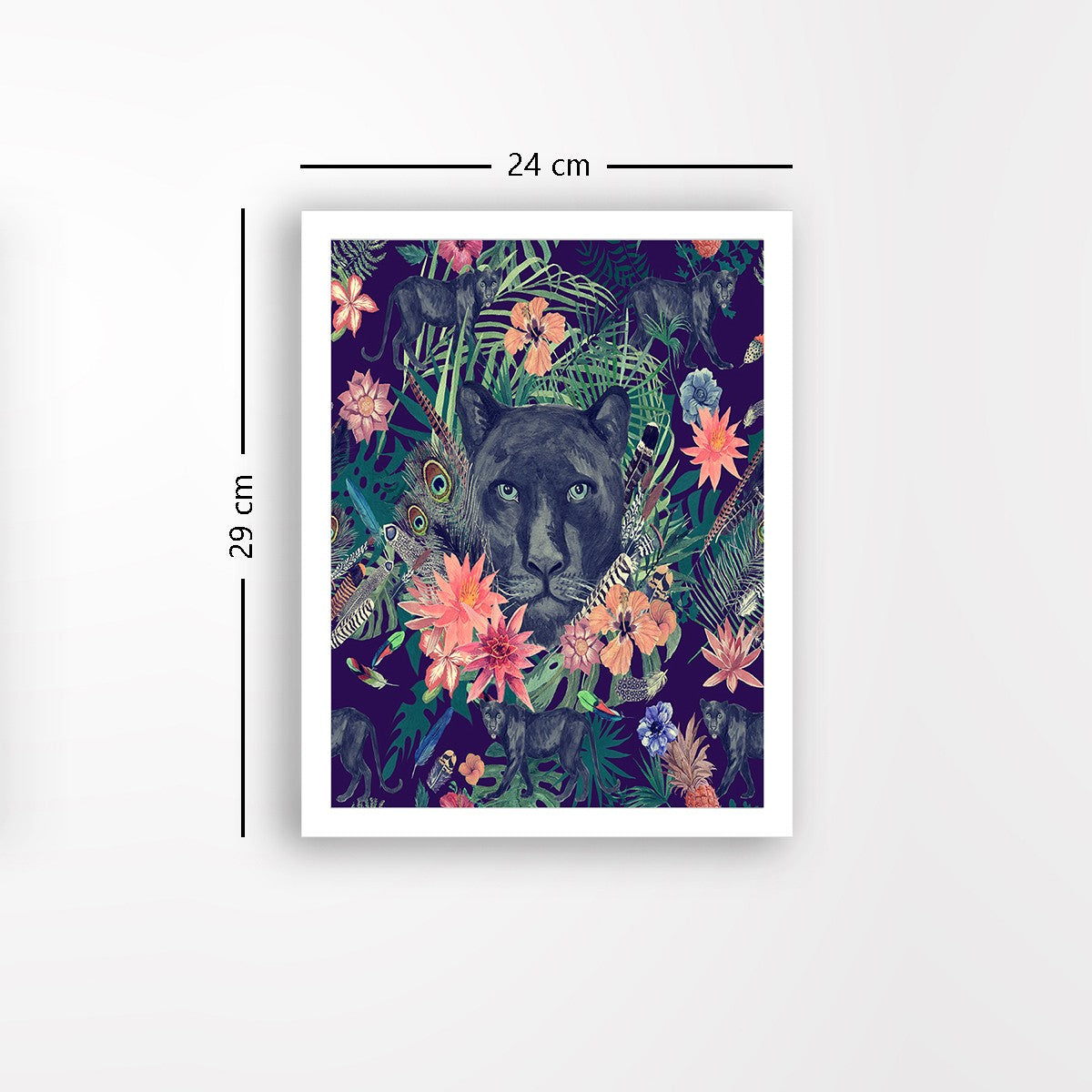 Quadro Decorativo MDF Emoldurado - Arte Multicolor 24x29cm com Moldura de Madeira 2cm