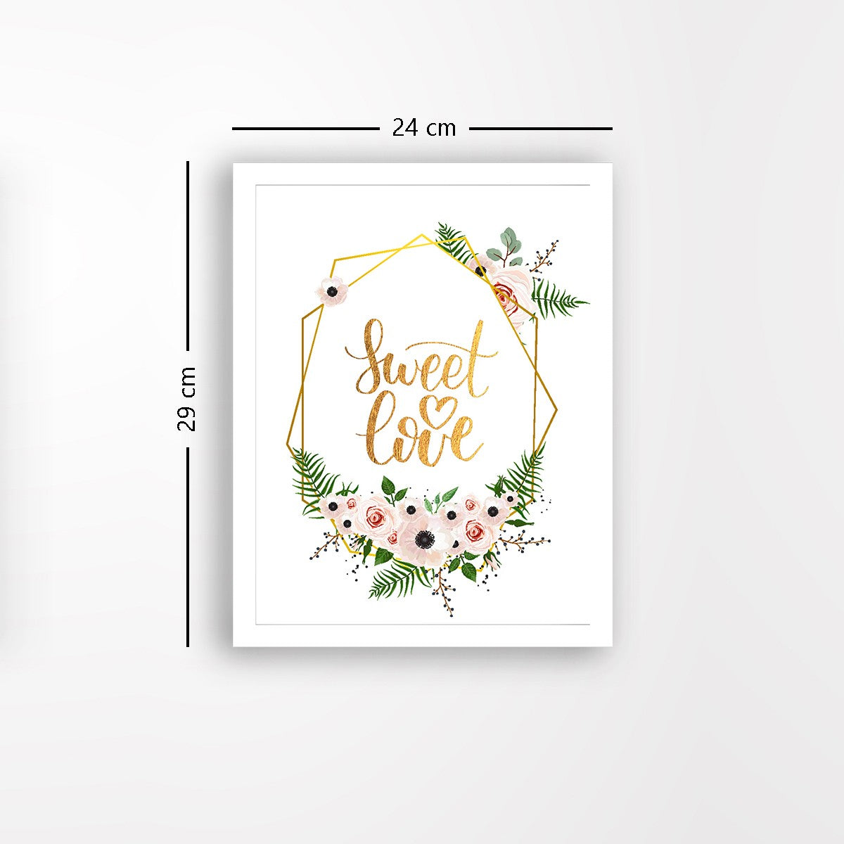 Quadro Decorativo MDF Emoldurado - Arte Multicolor 24x29cm com Moldura de Madeira 2cm