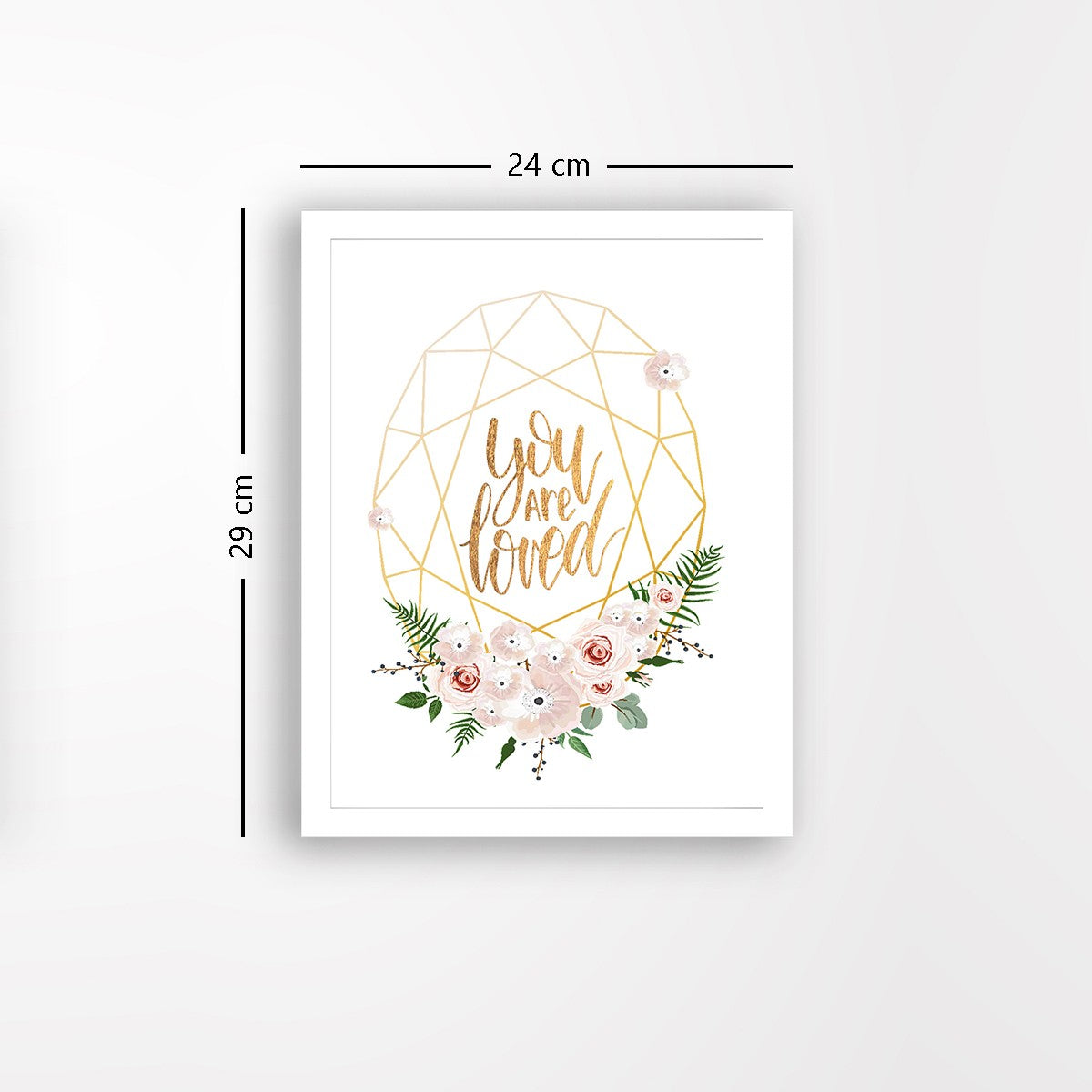 Quadro Decorativo MDF Emoldurado - Arte Multicolor 24x29cm com Moldura de Madeira 2cm