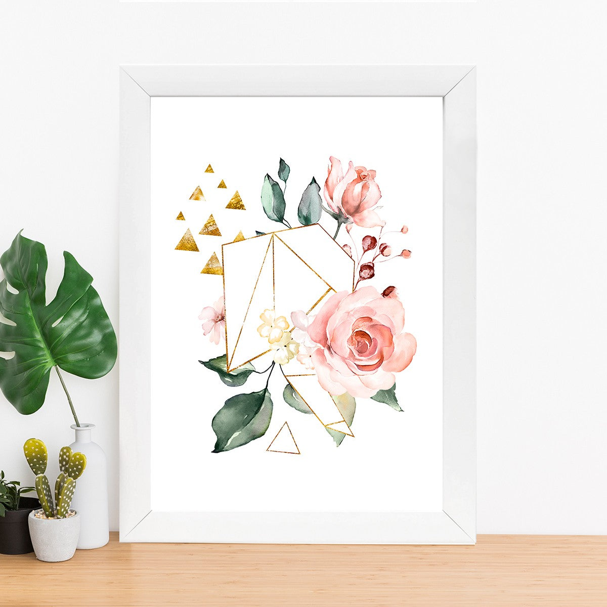 Quadro Decorativo MDF Emoldurado - Arte Multicolor 24x29cm com Moldura de Madeira 2cm