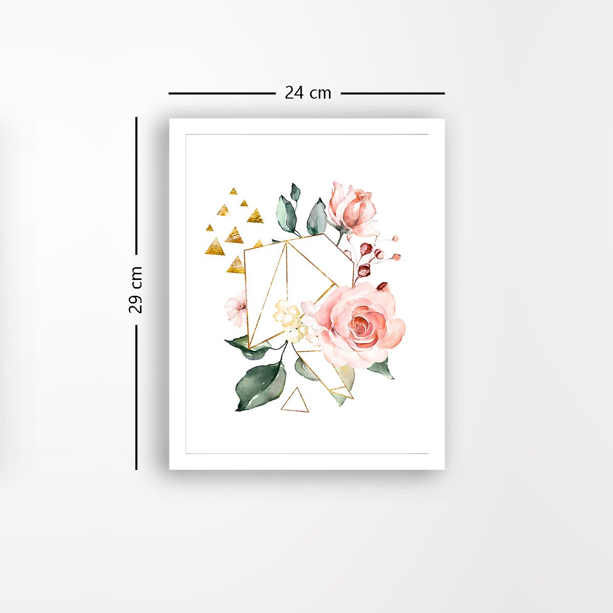 Quadro Decorativo MDF Emoldurado - Arte Multicolor 24x29cm com Moldura de Madeira 2cm