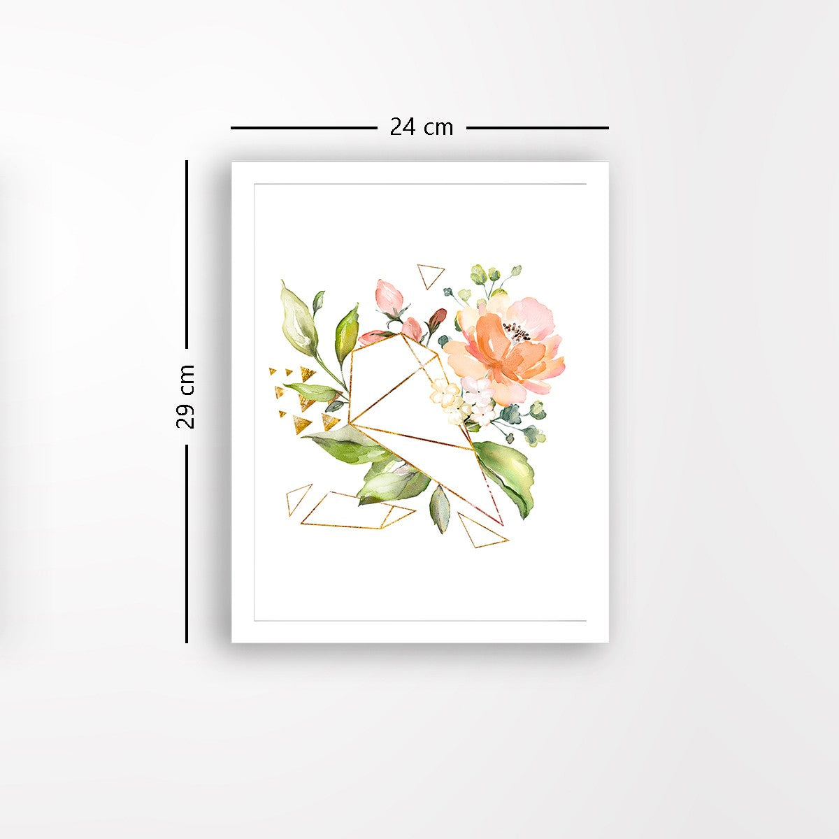 Quadro Decorativo MDF Emoldurado - Arte Multicolor 24x29cm com Moldura de Madeira 2cm