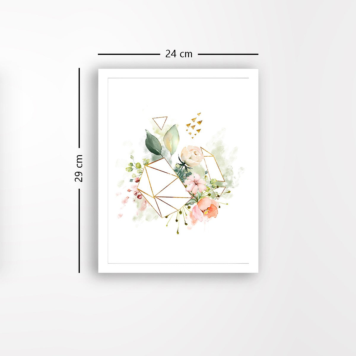 Quadro Decorativo MDF Emoldurado - Arte Multicolor 24x29cm com Moldura de Madeira 2cm