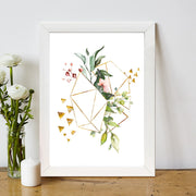 Quadro Decorativo MDF Emoldurado - Arte Multicolor 24x29cm com Moldura de Madeira 2cm