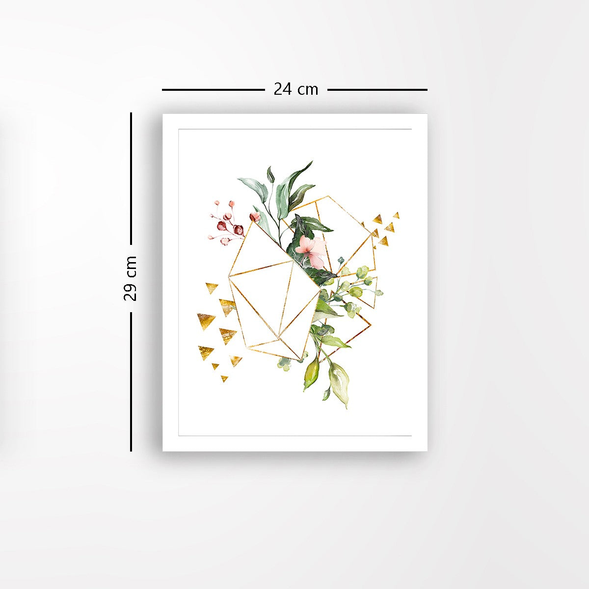 Quadro Decorativo MDF Emoldurado - Arte Multicolor 24x29cm com Moldura de Madeira 2cm