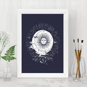 Quadro Decorativo MDF Emoldurado - Arte Multicolor 24x29cm com Moldura de Madeira 2cm