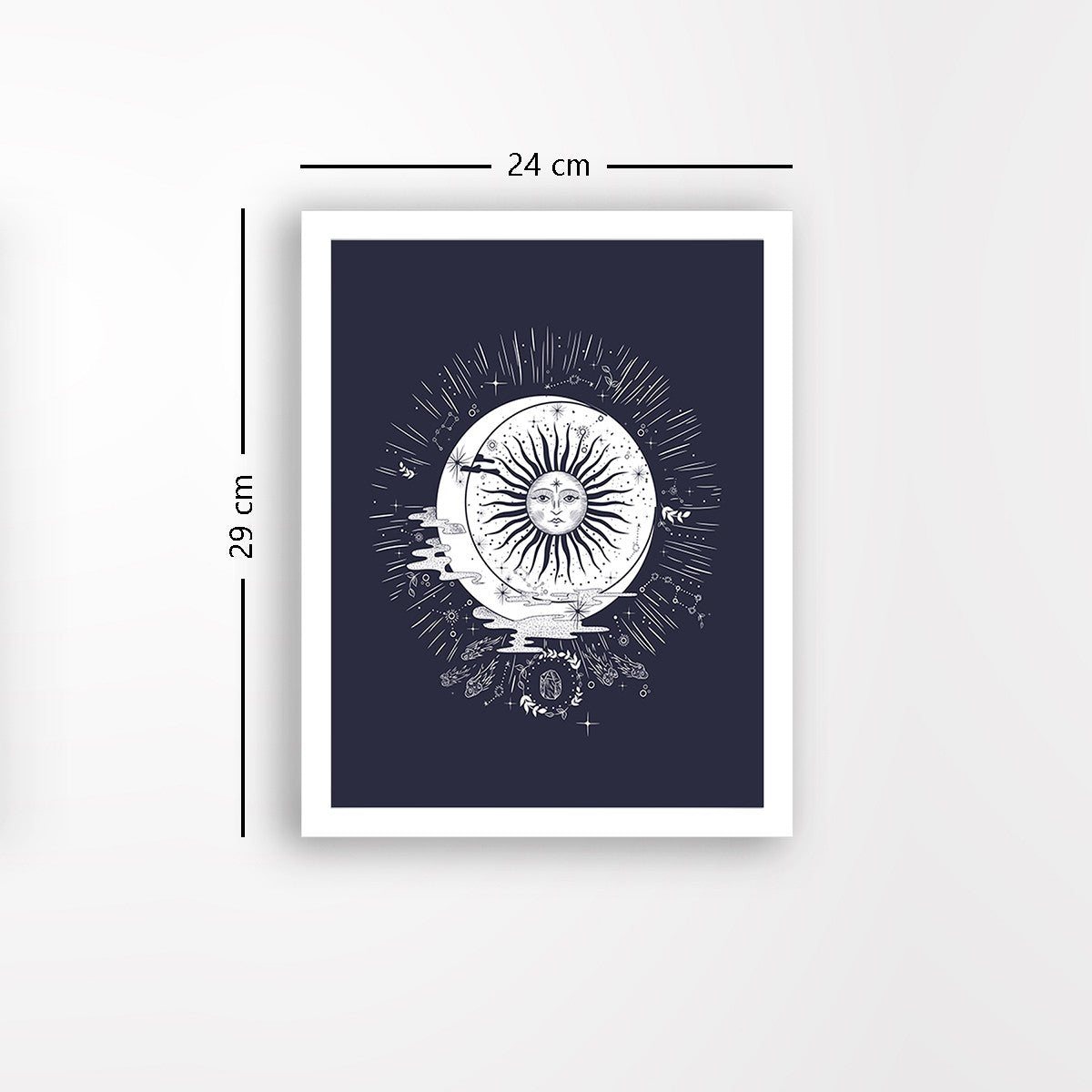 Quadro Decorativo MDF Emoldurado - Arte Multicolor 24x29cm com Moldura de Madeira 2cm