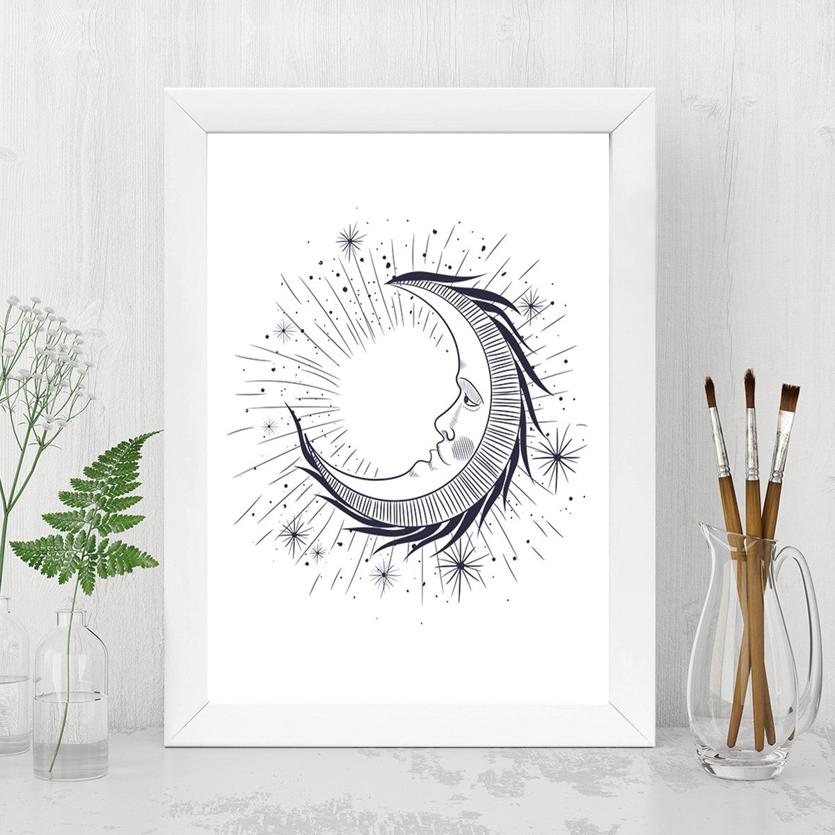 Quadro Decorativo MDF Emoldurado - Arte Multicolor 24x29cm com Moldura de Madeira 2cm