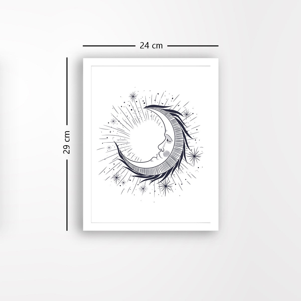 Quadro Decorativo MDF Emoldurado - Arte Multicolor 24x29cm com Moldura de Madeira 2cm