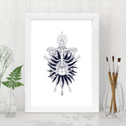 Quadro Decorativo MDF Emoldurado - Arte Multicolor 24x29cm com Moldura de Madeira 2cm