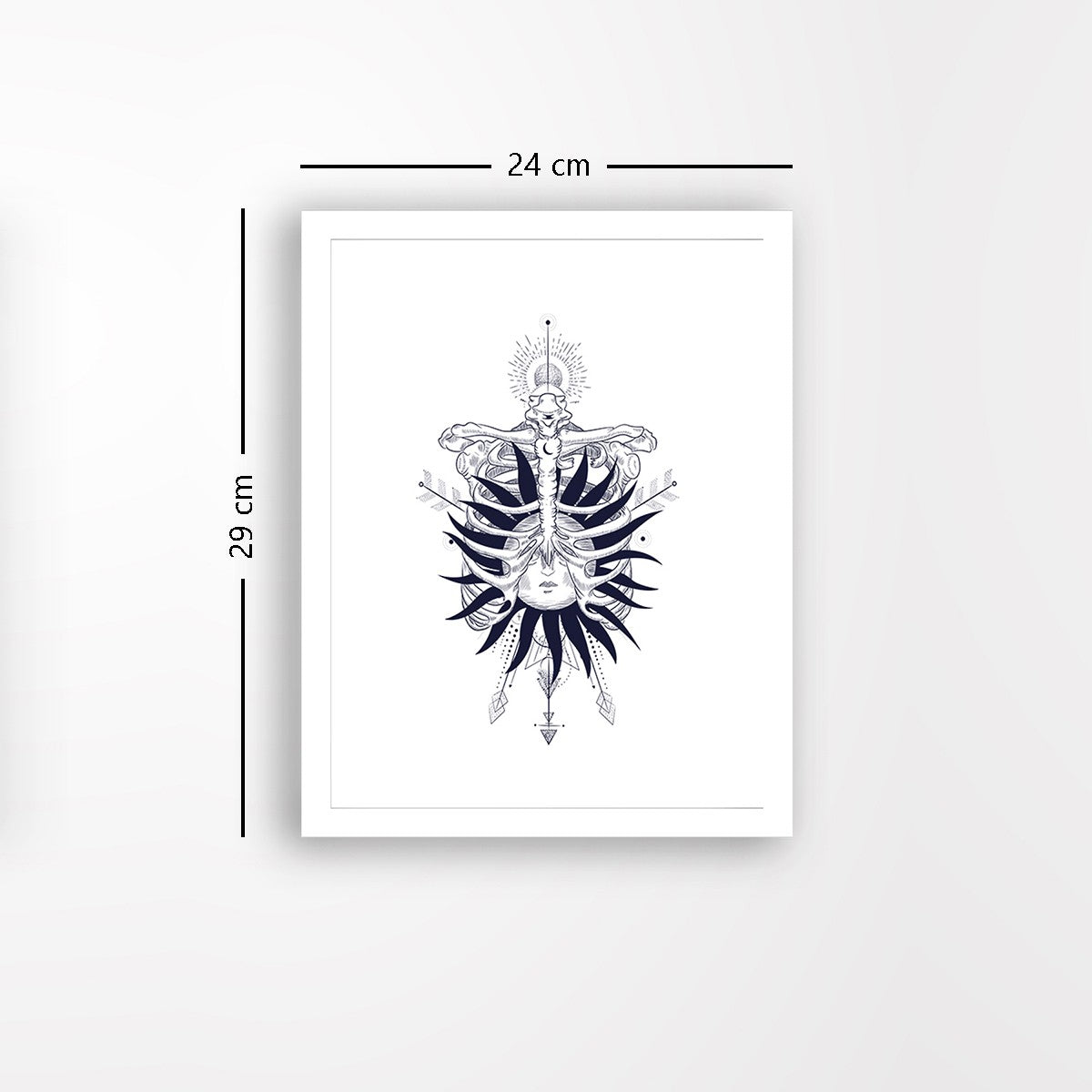 Quadro Decorativo MDF Emoldurado - Arte Multicolor 24x29cm com Moldura de Madeira 2cm