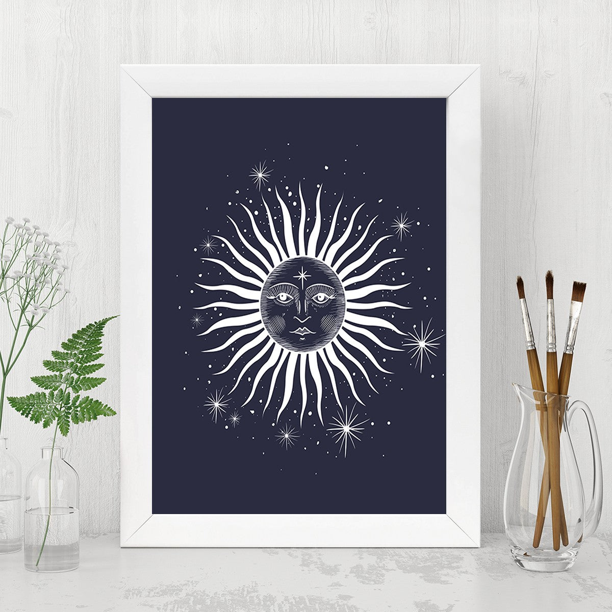 Quadro Decorativo MDF Emoldurado - Arte Multicolor 24x29cm com Moldura de Madeira 2cm