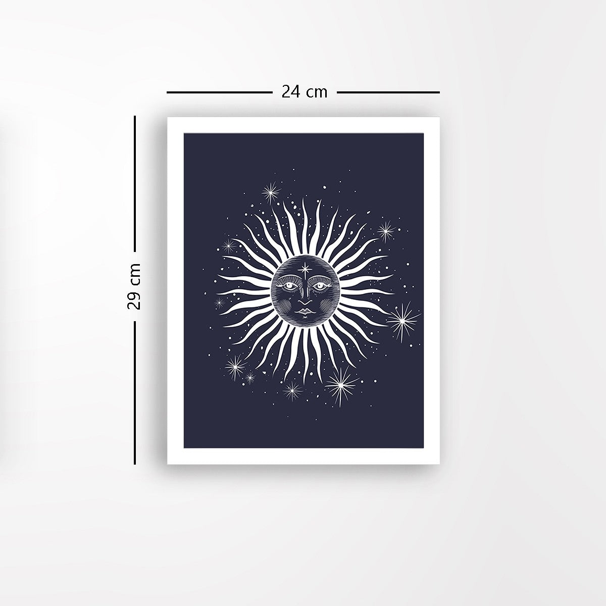 Quadro Decorativo MDF Emoldurado - Arte Multicolor 24x29cm com Moldura de Madeira 2cm