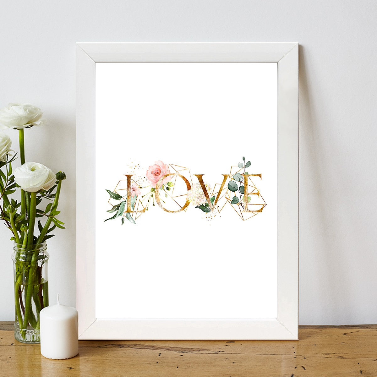 Quadro Decorativo MDF Emoldurado - Arte Multicolor 24x29cm com Moldura de Madeira 2cm