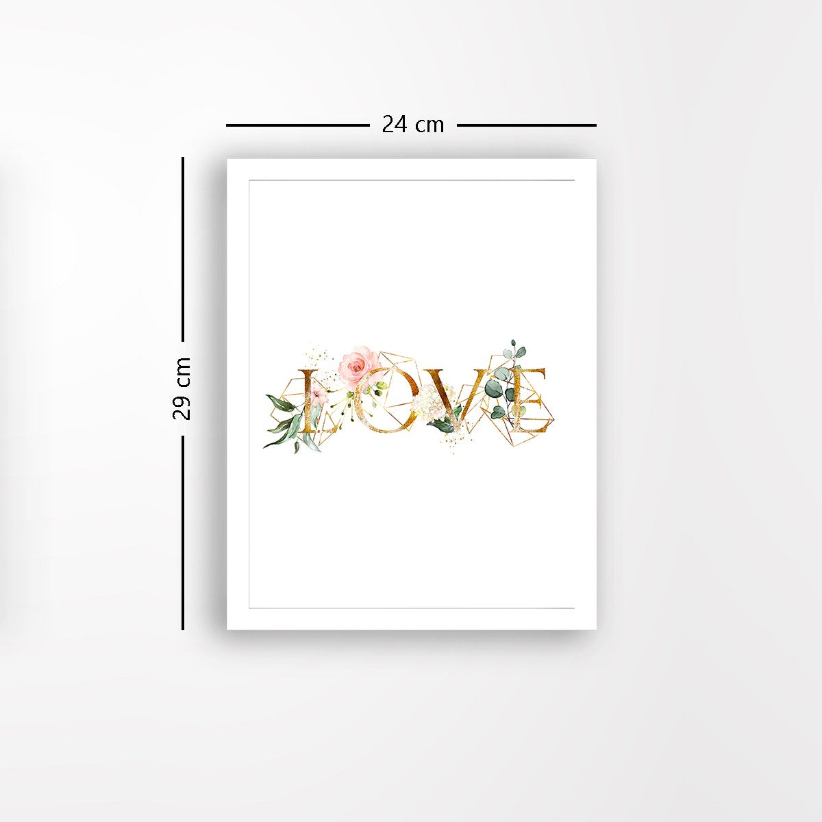 Quadro Decorativo MDF Emoldurado - Arte Multicolor 24x29cm com Moldura de Madeira 2cm