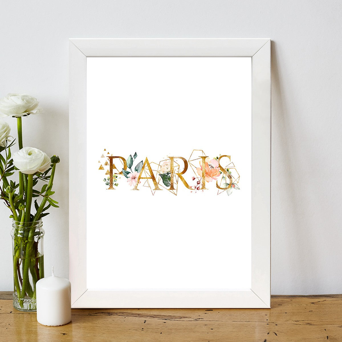 Quadro Decorativo MDF Emoldurado - Arte Multicolor 24x29cm com Moldura de Madeira 2cm