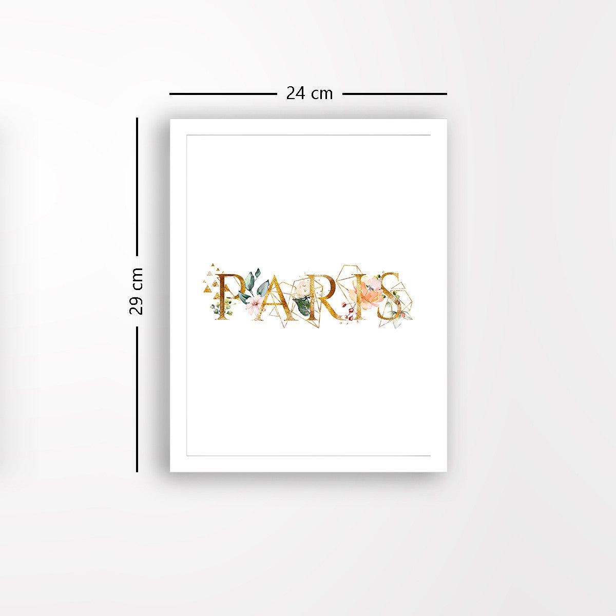 Quadro Decorativo MDF Emoldurado - Arte Multicolor 24x29cm com Moldura de Madeira 2cm