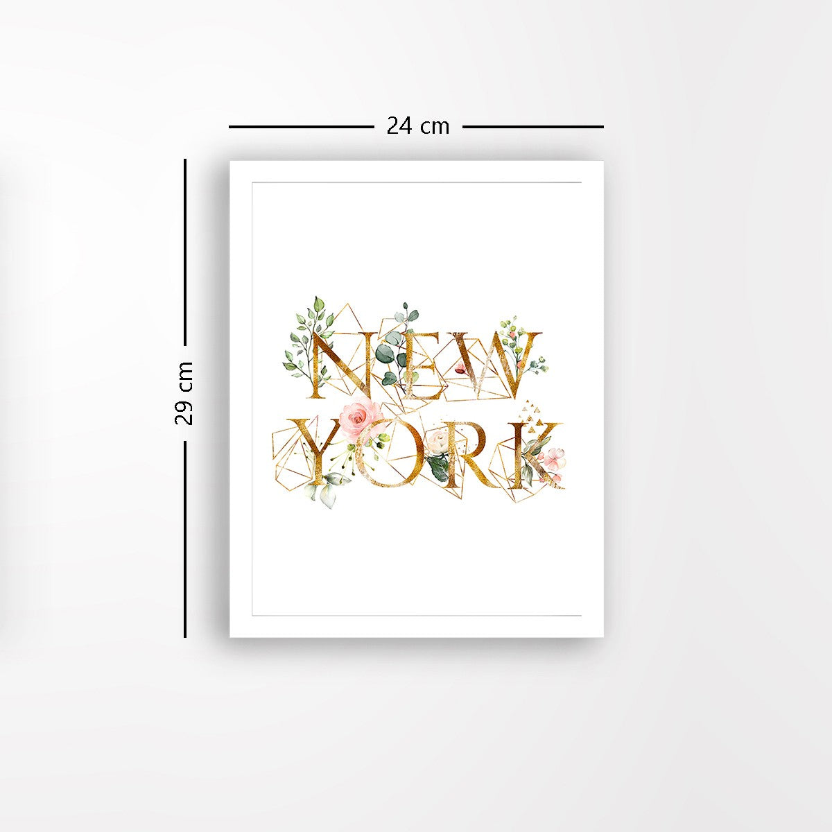 Quadro Decorativo MDF Emoldurado - Arte Multicolor 24x29cm com Moldura de Madeira 2cm