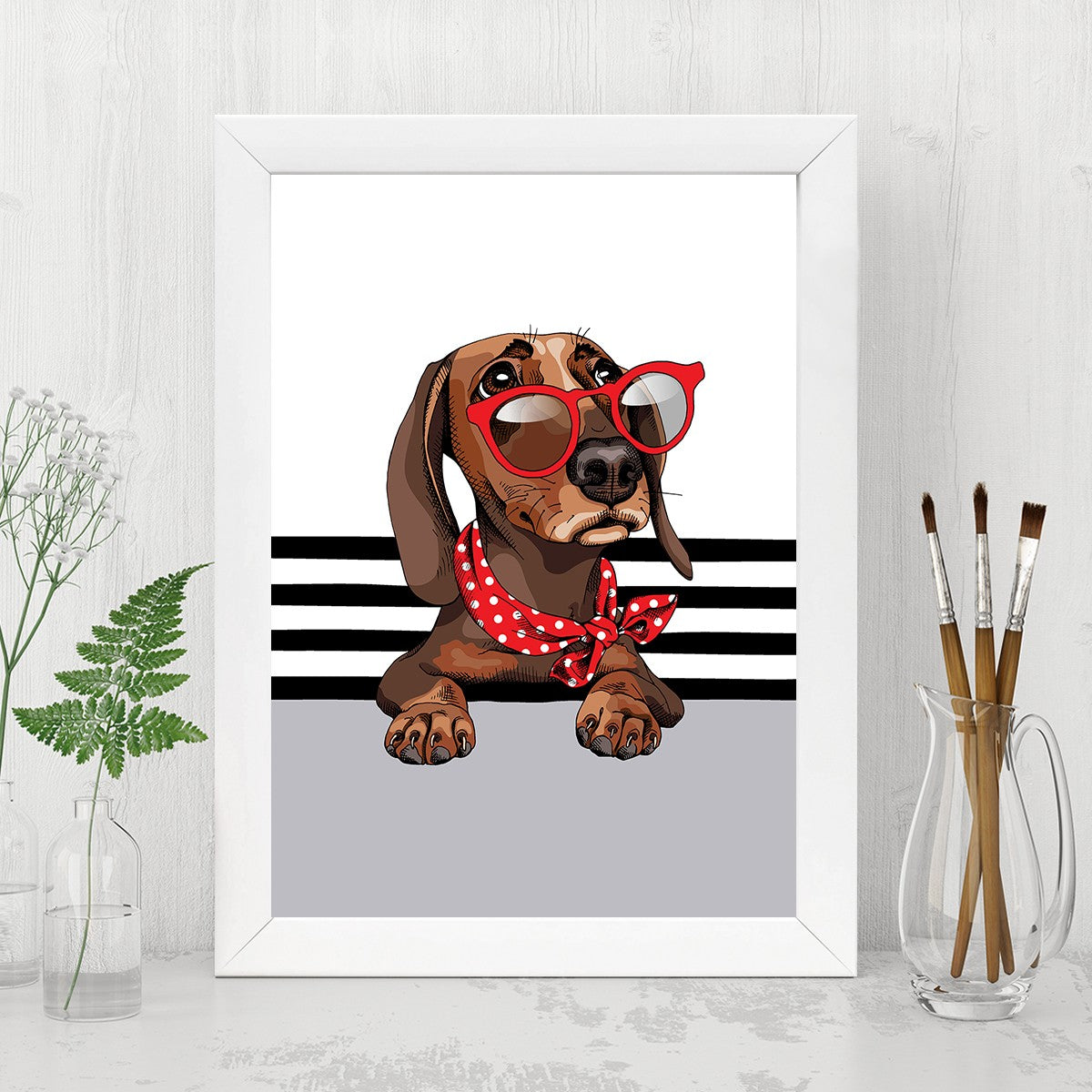 Quadro Decorativo MDF Emoldurado - Arte Multicolor 24x29cm com Moldura de Madeira 2cm