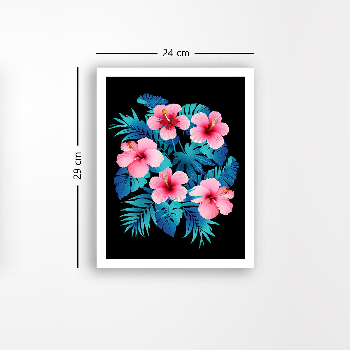 Quadro Decorativo MDF Emoldurado - Arte Multicolor 24x29cm com Moldura de Madeira 2cm