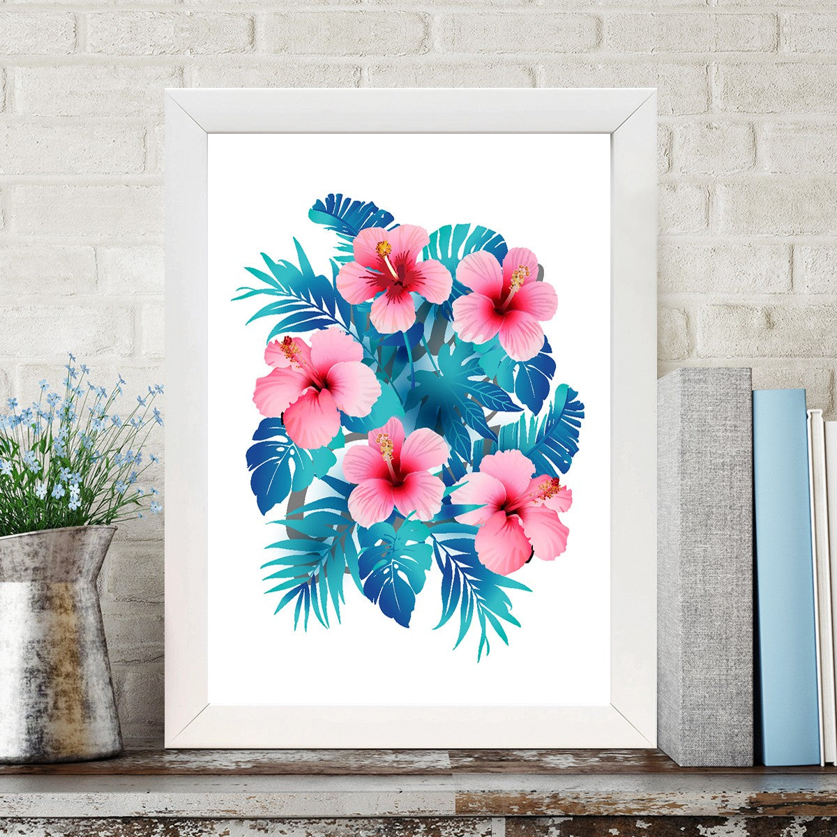 Quadro Decorativo MDF Emoldurado - Arte Multicolor 24x29cm com Moldura de Madeira 2cm