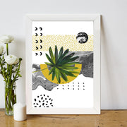 Quadro Decorativo MDF Emoldurado - Arte Multicolor 24x29cm com Moldura de Madeira 2cm