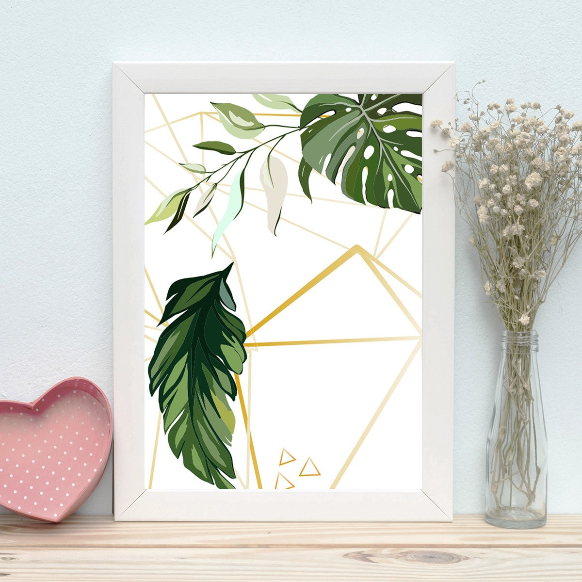 Quadro Decorativo MDF Emoldurado - Arte Multicolor 24x29cm com Moldura de Madeira 2cm