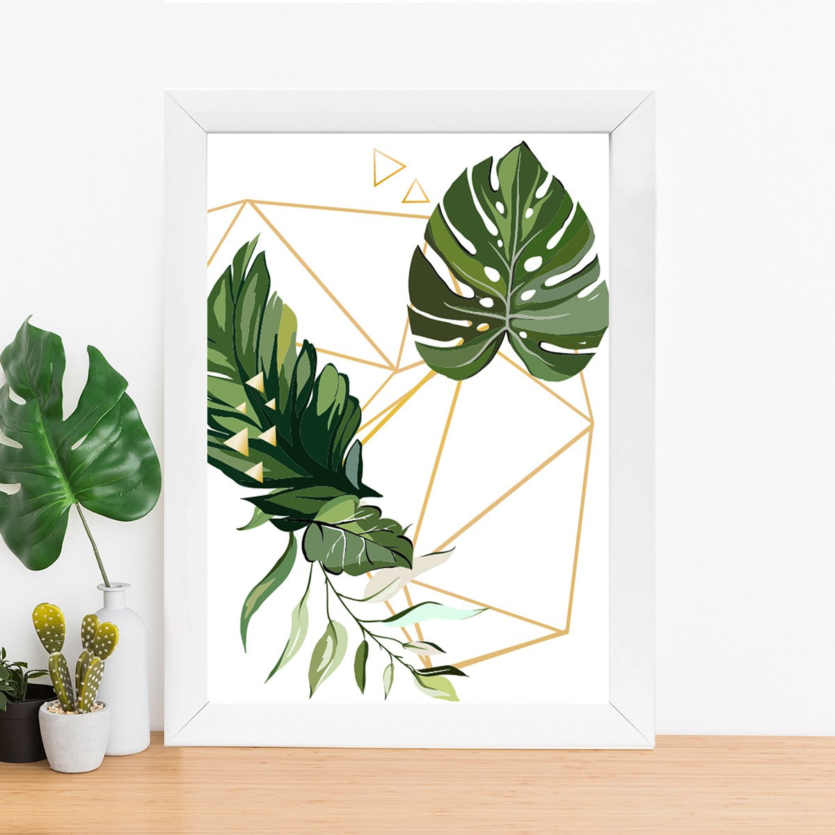 Quadro Decorativo MDF Emoldurado - Arte Multicolor 24x29cm com Moldura de Madeira 2cm