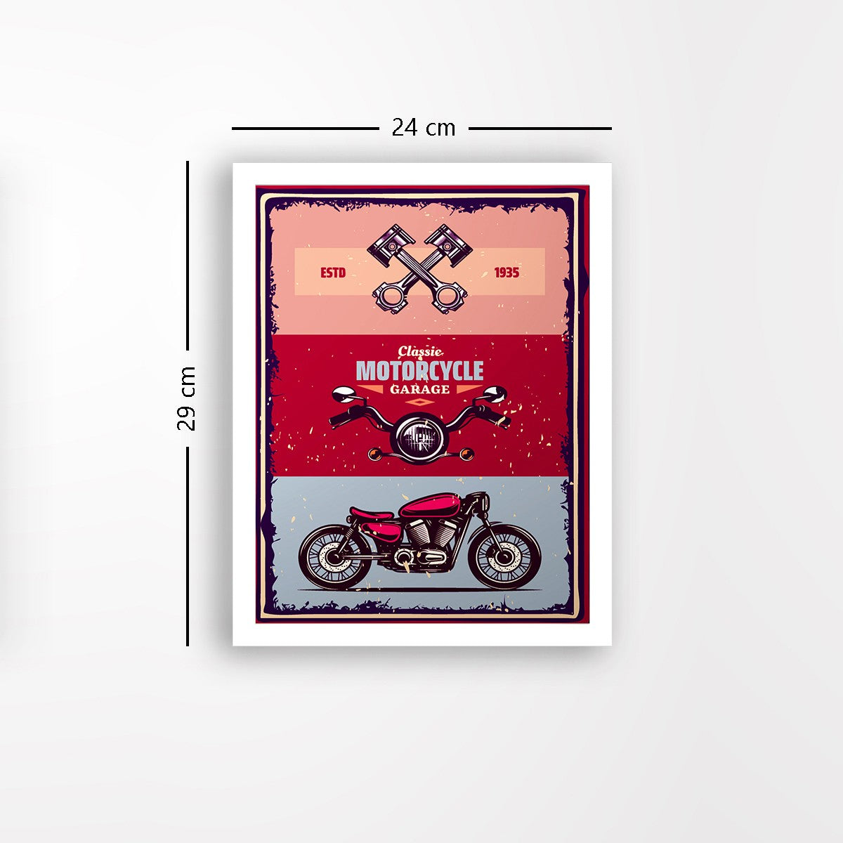 Quadro Decorativo MDF Emoldurado - Arte Multicolor 24x29cm com Moldura de Madeira 2cm