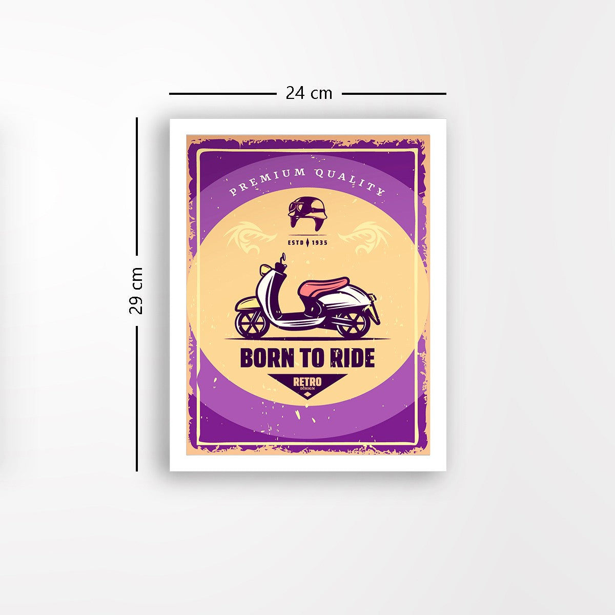 Quadro Decorativo MDF Emoldurado - Arte Multicolor 24x29cm com Moldura de Madeira 2cm