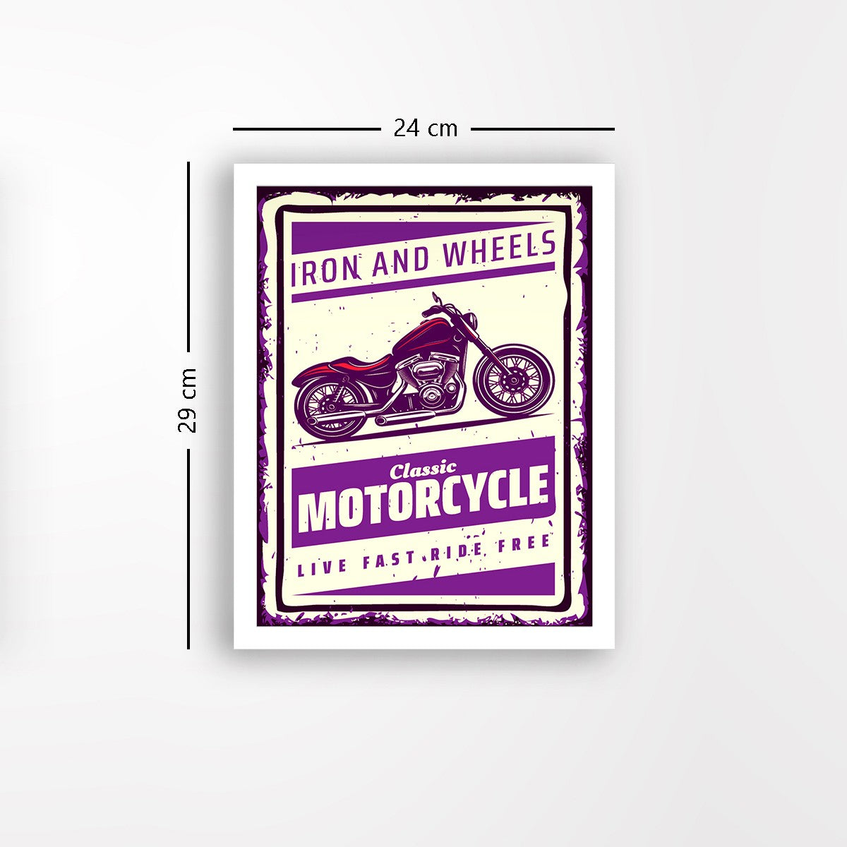 Quadro Decorativo MDF Emoldurado - Arte Multicolor 24x29cm com Moldura de Madeira 2cm