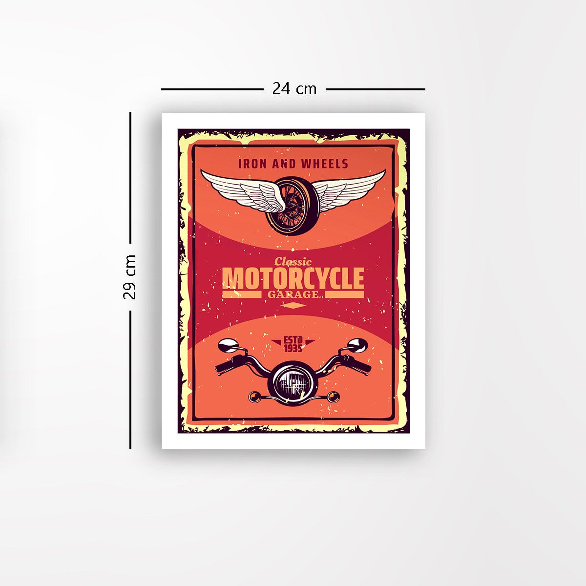 Quadro Decorativo MDF Emoldurado - Arte Multicolor 24x29cm com Moldura de Madeira 2cm