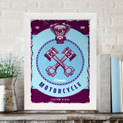 Quadro Decorativo MDF Emoldurado - Arte Multicolor 24x29cm com Moldura de Madeira 2cm