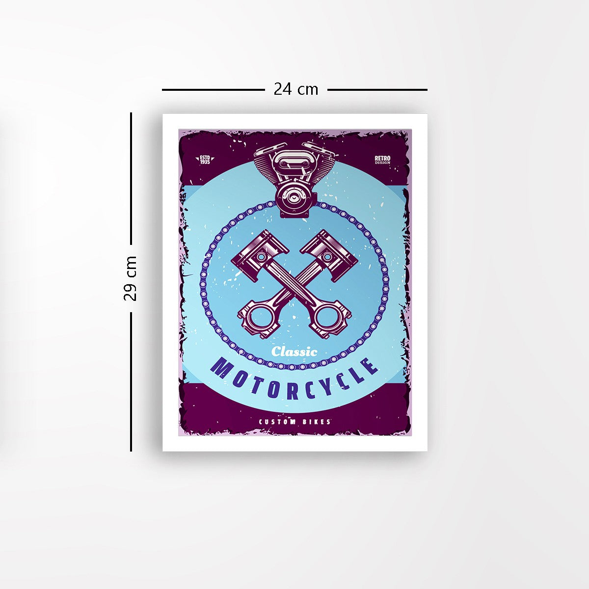 Quadro Decorativo MDF Emoldurado - Arte Multicolor 24x29cm com Moldura de Madeira 2cm