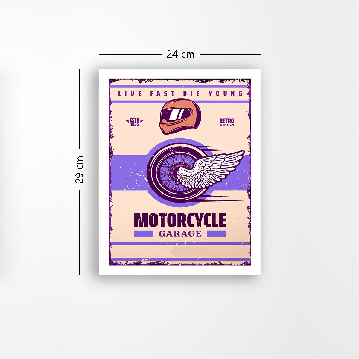 Quadro Decorativo MDF Emoldurado - Arte Multicolor 24x29cm com Moldura de Madeira 2cm