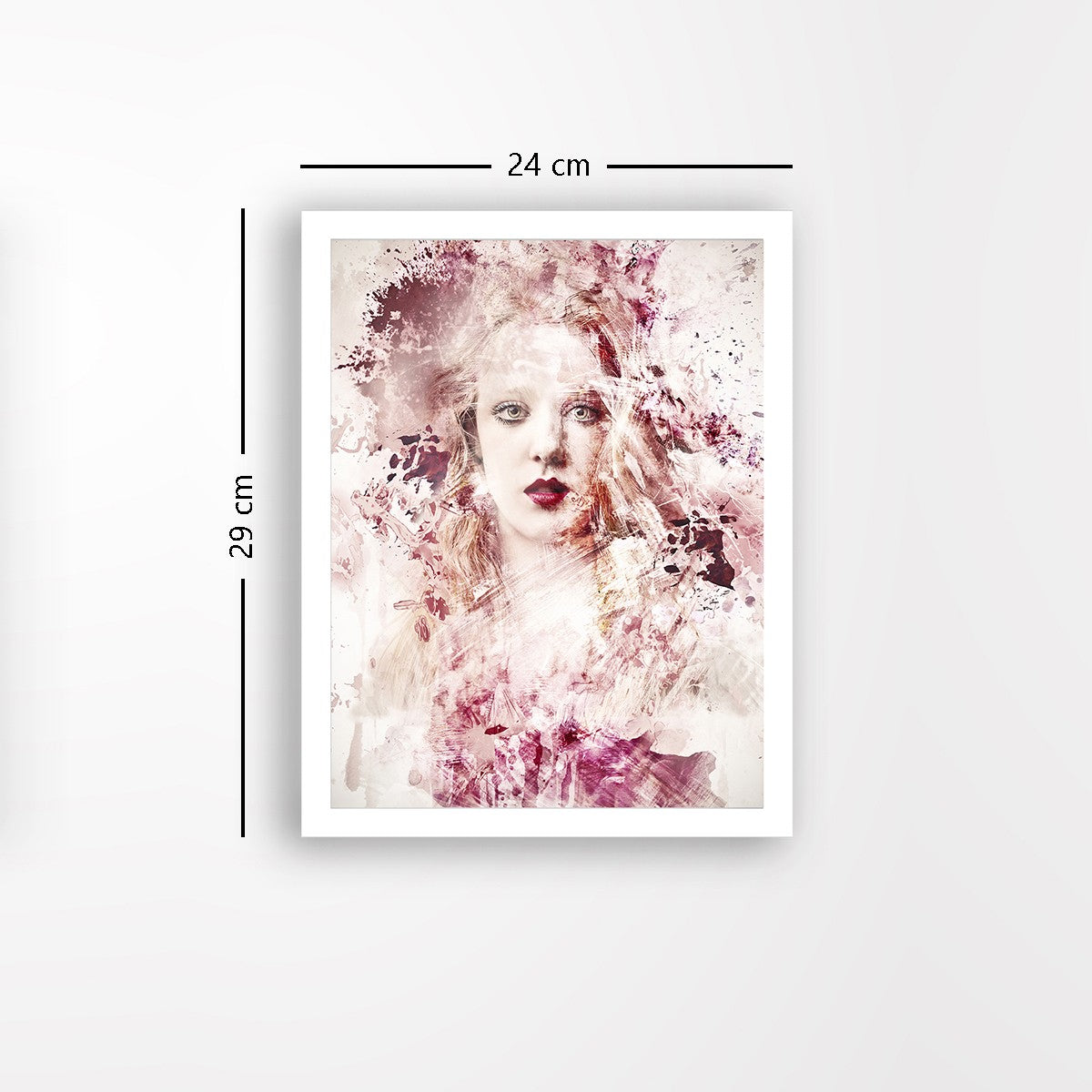 Quadro Decorativo MDF Emoldurado - Arte Multicolor 24x29cm com Moldura de Madeira 2cm