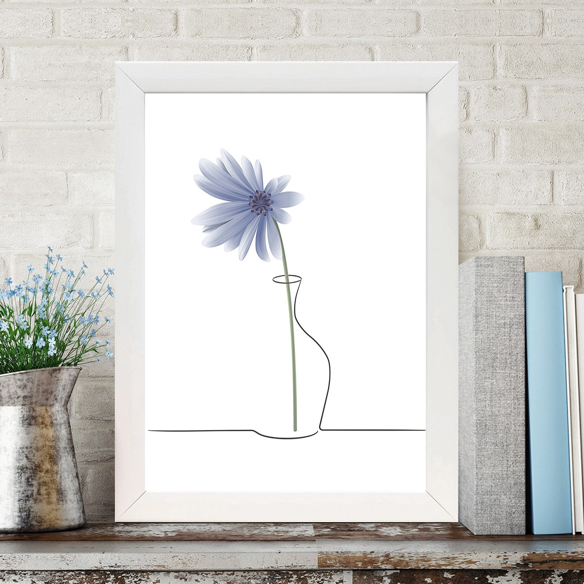 Quadro Decorativo MDF Emoldurado - Arte Multicolor 24x29cm com Moldura de Madeira 2cm