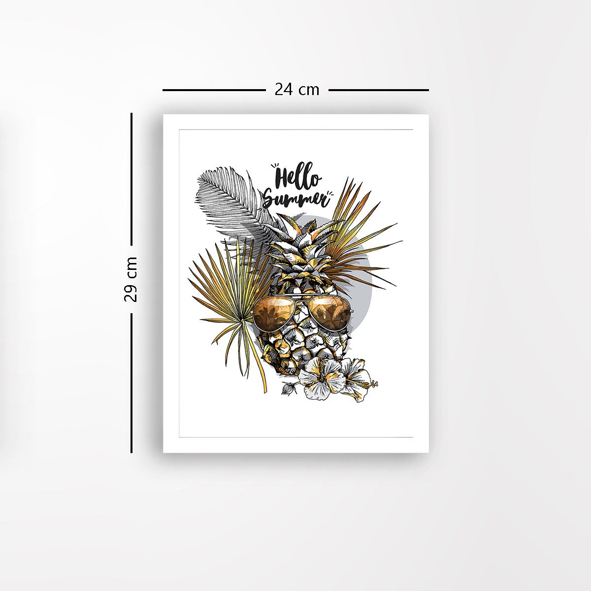 Quadro Decorativo MDF Emoldurado - Arte Multicolor 24x29cm com Moldura de Madeira 2cm