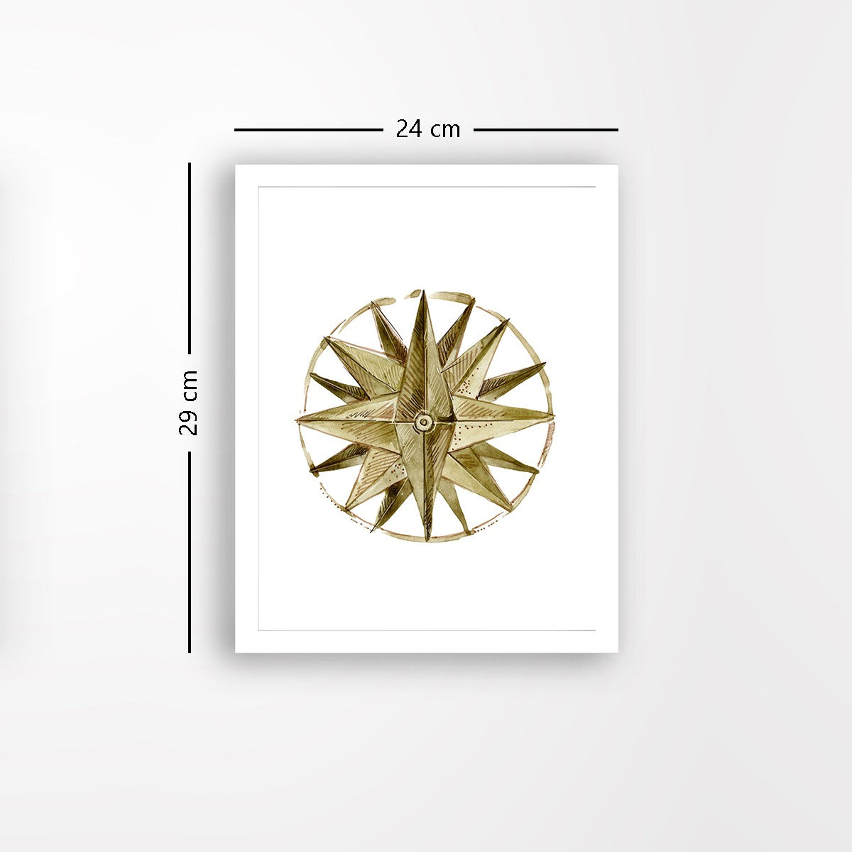 Quadro Decorativo MDF Emoldurado - Arte Multicolor 24x29cm com Moldura de Madeira 2cm