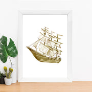 Quadro Decorativo MDF Emoldurado - Arte Multicolor 24x29cm com Moldura de Madeira 2cm