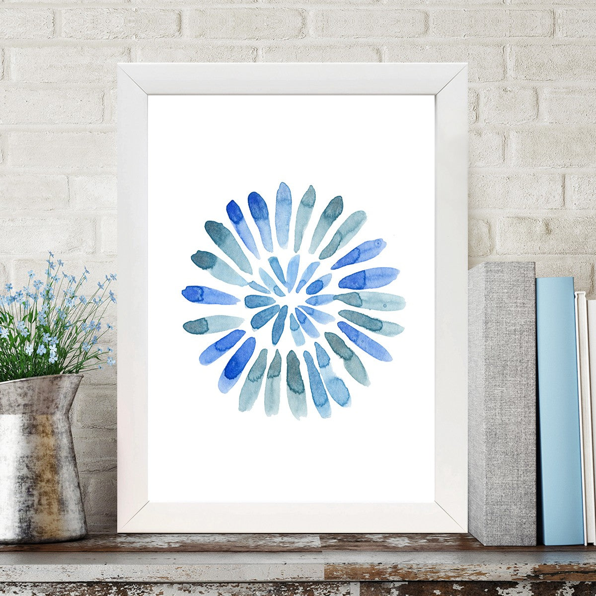 Quadro Decorativo MDF Emoldurado - Arte Multicolor 24x29cm com Moldura de Madeira 2cm