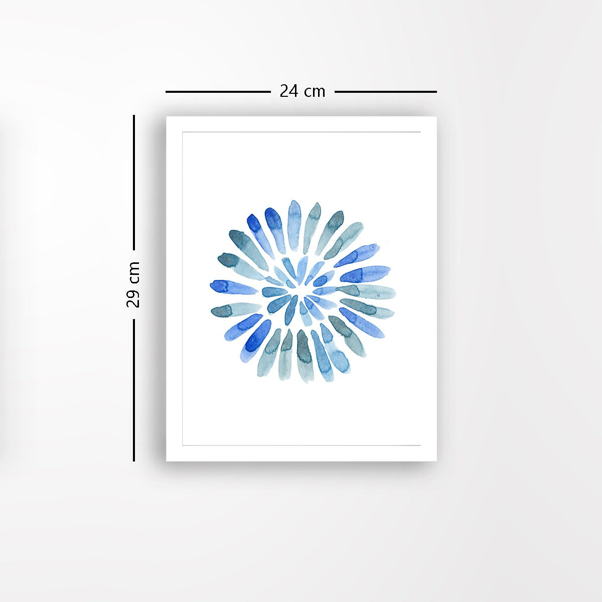 Quadro Decorativo MDF Emoldurado - Arte Multicolor 24x29cm com Moldura de Madeira 2cm