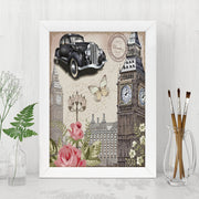 Quadro Decorativo MDF Emoldurado - Arte Multicolor 24x29cm com Moldura de Madeira 2cm