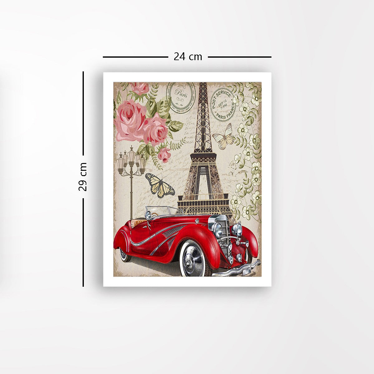 Quadro Decorativo MDF Emoldurado - Arte Multicolor 24x29cm com Moldura de Madeira 2cm