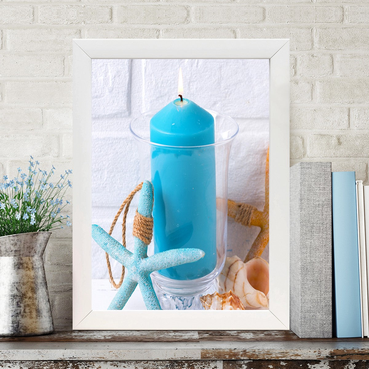 Quadro Decorativo MDF Emoldurado - Arte Multicolor 24x29cm com Moldura de Madeira 2cm