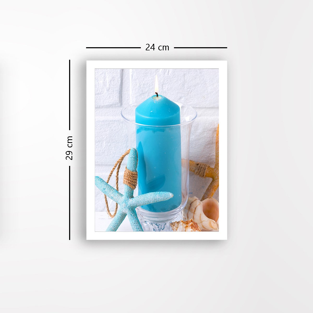 Quadro Decorativo MDF Emoldurado - Arte Multicolor 24x29cm com Moldura de Madeira 2cm