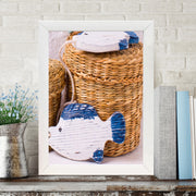 Quadro Decorativo MDF Emoldurado - Arte Multicolor 24x29cm com Moldura de Madeira 2cm